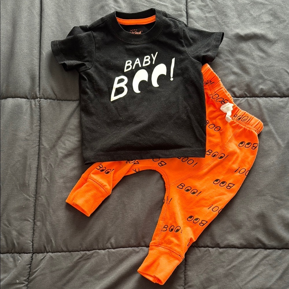 Cat & Jack Baby Boo Pajama Set in Black and Orange